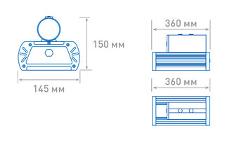 Размеры светильника OS-STREET-80(12d-L)